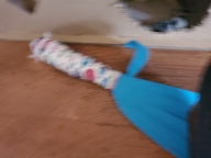 발라당 빅사이즈 바스락 물고기 캣닢인형 블루