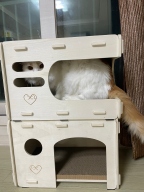 보드미펫 고양이 원목 숨숨집 A