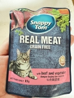 스내피톰 캣 파우치 닭고기와 소고기 야채 85g 12개