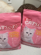 헬로캣 소피 대나무 화이버 천연모래 딸기향 6L 8묶음