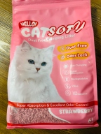 헬로캣 소피 대나무 화이버 천연모래 딸기향 6L 8묶음