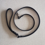 애드펫 통가죽 리드줄 블랙