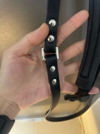 애드펫 통가죽 리드줄 블랙