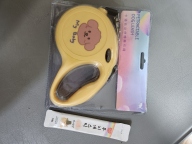 냥슬아치 파스텔톤 산책 자동 리드줄 옐로우