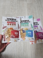 우프니 독 크런치 밀크&고구마&BBQ 70g 3종